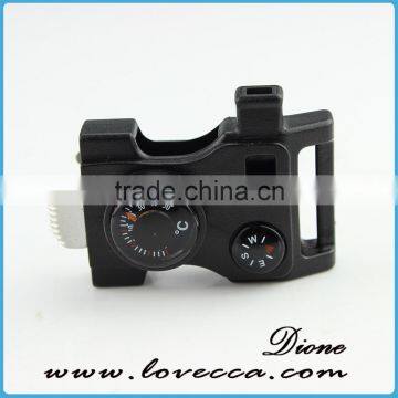 For Paracord Bracelet Flint Fire Starter Whistle Buckle Compass Therometer Screwdriver Buckle photo-6