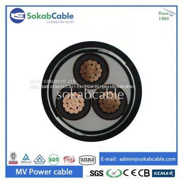 Высоковольтный силовой кабель с стальной ленточной броней photo-3