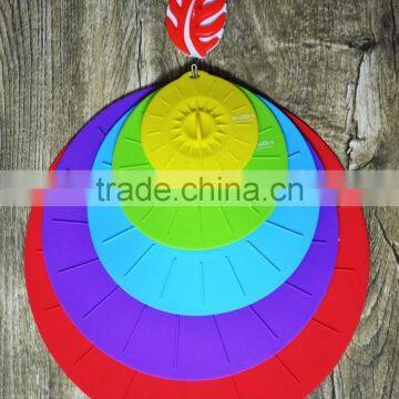 2016 New Pizza Pan Covers Silicone Pot Cover Silicone Pan Cover Silicone Lid 5 Pieces/ Set photo-2