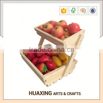 Fanshion style wooden fruit basket for vegetable