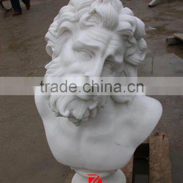 natural stone old man bust statue