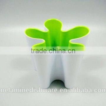 Flower Shaped Latest Design Melamine Ware Kitchen Ware Serving Salad Spoon and Fork Utensils