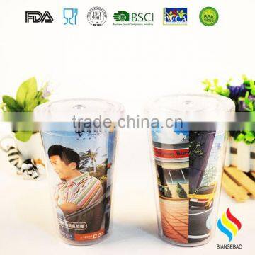 Customized Logo AS Plastic Tumbler With Straw for Promotional photo-2