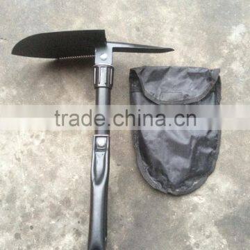 Outdoor Survival Gear Multi-functional Foldable Camping Military Shovel With Pickaxe/ Saw/ Opener