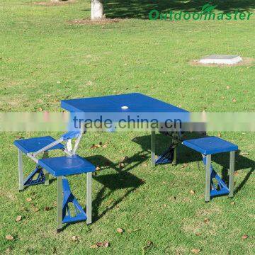 Outdoor Portable 4 Seats Camp Suitcase Folding Picnic Table