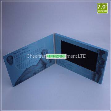 Customized Advertising Business 7 Inch Lcd Video Mailer Card,video brochure,video greeting card