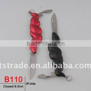 mini Gifts knifeSmall knife promotion kinfe popular keychain toolaluminium oxide keychain knife mini aluminium oxide B110