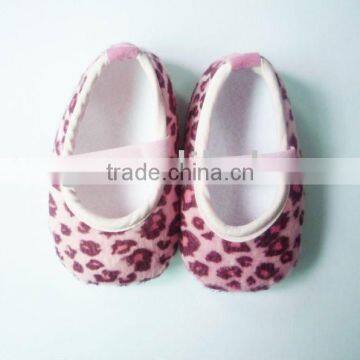 fashion leopard baby shoes soft cotton material for glue any decorate in the back