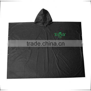 print logo black rain poncho