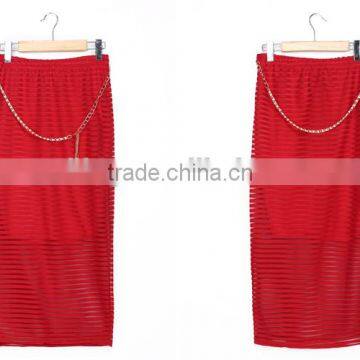 Fashion pleated skirt hot sale ladies sexy red skirts