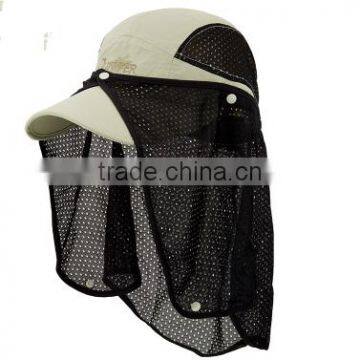 White gauze male mosquitoes in summer bees neck guard covered face fishing hat man sun hat covered face outdoor sun hat