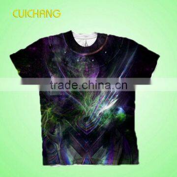 Glow in the dark t-shirt&sublimation t-shirt wholesale&plain sublimation polyester t-shirt