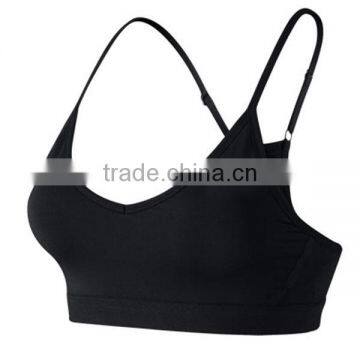 Custom made laidies high quality spandex & polyester blank sports BRA