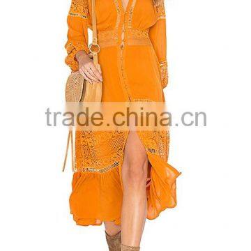 Hippie Clothing Women Stunning Luxe-lace Midi Cotton Dress Bohemian Clothing Ladies Dresses 2016 HSD5785 photo-2