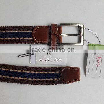 J0153 Elastic Webbing Belt Fashion Man's Dress Belt Casual Belt