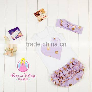 Hot Sale Bulk Super Cute Baby Valentine Boutique Outfit Sets Love Heart Baby Onesie Wholesale photo-4