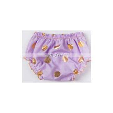 Wholesale Latest Design Girls Sequin Polka Dot Cotton Toddler Infant Shorts Baby Bloomers With Golden Dots photo-4