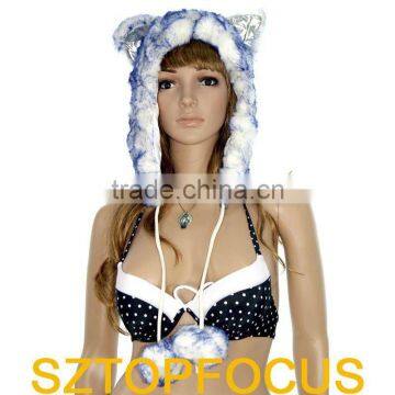 New Style Fancy Faux Fur Plush Sex Animal Women's Hat