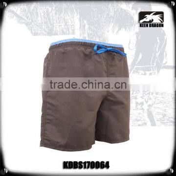 Microfiber Polyester Contrast Solid Color Swim Shorts With Mesh Inside photo-5