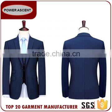 Custom Made Latest Design Basic Standard 2 Button 3 Piece Coat Pant Men Suit photo-2