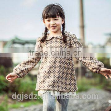 long sleeves cute doll round neck frock for girls frozen dresses for kids girls