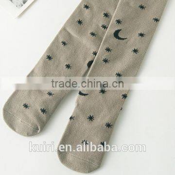 Cartoon Cat Desgin Lovely Kids Girl White Cotton Long Socks photo-5