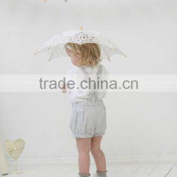 High Quality 100% Linen Baby Girl Clothes Vintage Romper Little Girl Overalls Custom photo-5