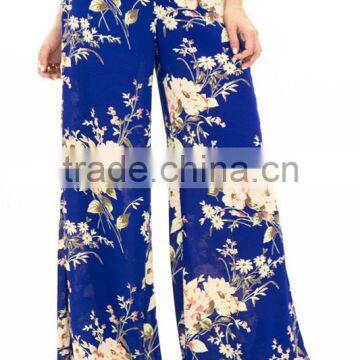 hot sell women summer baggy pants Thai floral comfy yoga beach wide leg straight sweat pants bolo Gypsy Harem pants