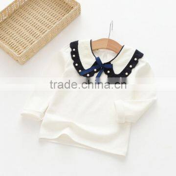 S60625B T-shirt for Girls Cotton Doll Collar Beaded Child photo-5