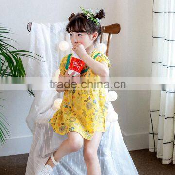 S17578A Latest Summer Dresses Children's Clothing Girl Floral Dress