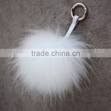 Myfur New Design Charm Bag Key Chains Real Raccoon Fur Pom Accessories photo-4