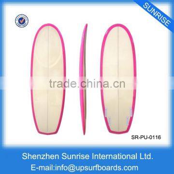 Wholesale PU Short Surfboards Custom Made Pink Surfboard For Sale