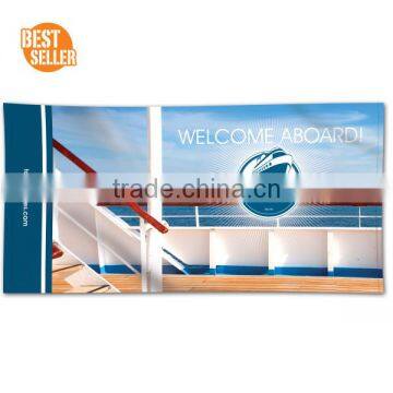 USA Made Full Color Sublimated Beach Towel - measures 28" x 58" and made from 80% microfiber polyester and 20% polyethylene