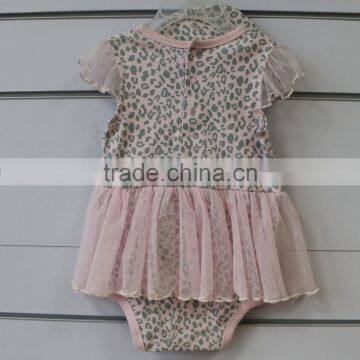 Full Print Baby Girl Bubble Romper Set With Cap photo-2