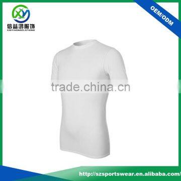 Blank Design Plain Color Crew Neck Cool Dry Short Sleeve Compression T Shirt photo-2