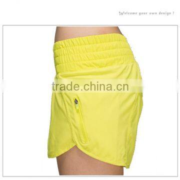 Fashion Sports Fitness Elasticity Loose Women Polyester Plain Sweat Shorts