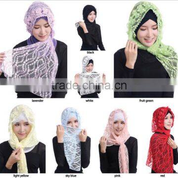 Elegant Women Plain Long jersey Hijabs Arab Dubai Muslim Scarf