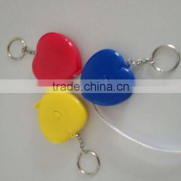 Heart Shape 60inch Retractable Sewing Tool Tape Keychain photo-2