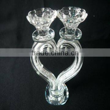 Hot Sales!K9 Crystal Candle Holder,Heart Shaped Crystal Candle Holder For Wedding Or Home Decoration photo-3