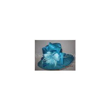 Feather Flower, Elegant Ladies Organza Hat With Satin Sweatband For Party, Normal Day