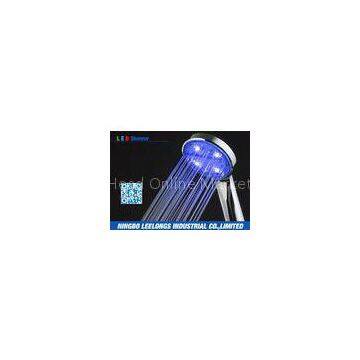 Commercial ABS Chromed Blue led bathroom shower head without battery