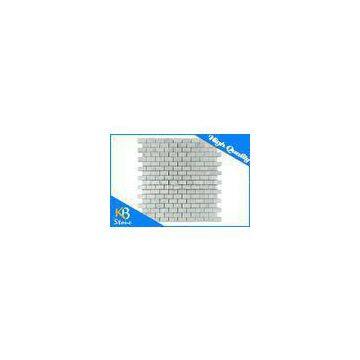 Wall and Floor Black and White Mosaic Tile , White Carrara Marble Mosaic Tile Sheets