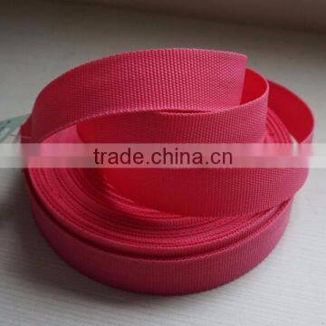 pink woven textile webbing