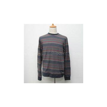 Mens Stripe Crewneck Sweatshirt