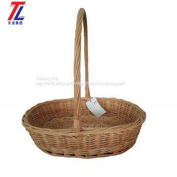 wholesale eco-friendly handmade woven tall wicker empty fruit basket