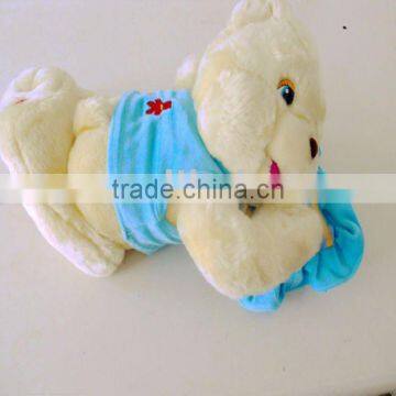 plush sleeping bear toy