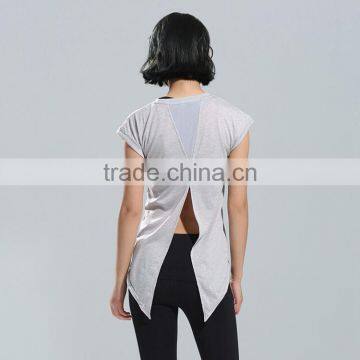 Fitness Women Sport Workout Short Sleeve Tops Gym Yoga Running T-shirt photo-3