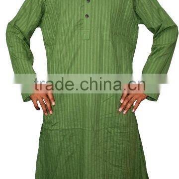 Indian Summer Wear Mens Long Kurta Cotton Kurtas