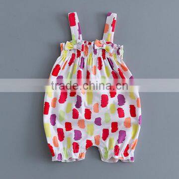 Summer Girls Baby Floral Romper Clothes Newborn Baby Printed Jumpsuit photo-2