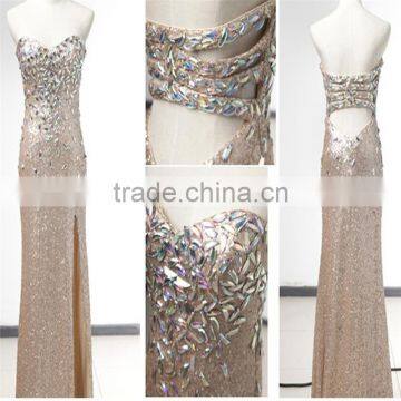 new style sweetheart sequined lace crystal beadings long pary dress sexy evening dress St338